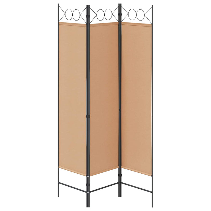 Paravan de camere cu 3 panouri Bej 120 x 180 cm Țesătură WALTI