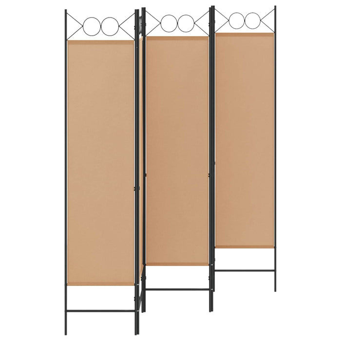 Separator de cameră cu 5 panouri Bej 200 x 180 cm Țesătură WALTI