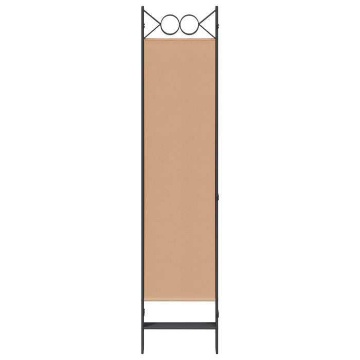 Separator de cameră cu 5 panouri Bej 200 x 180 cm Țesătură WALTI