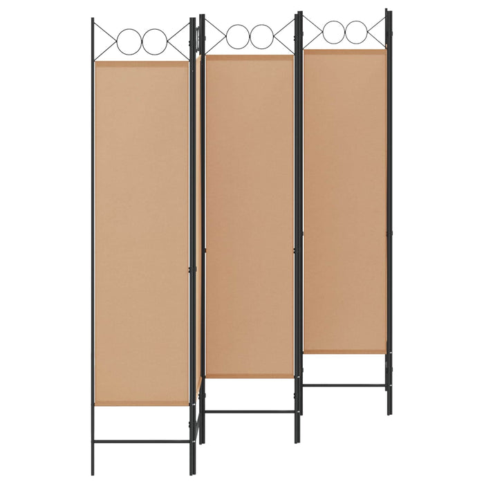 Paravan cu 6 panouri Bej 240 x 180 cm Țesătură WALTI