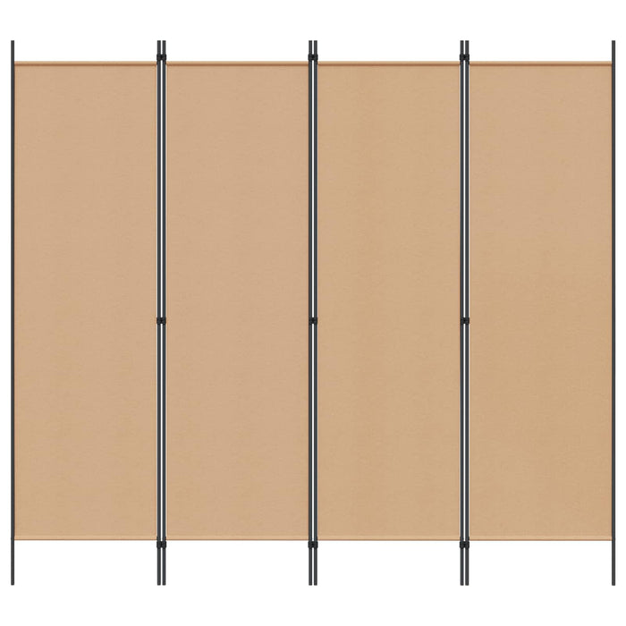 Separator de Cameră cu 4 Panouri Bej 200 x 180 cm Țesătură WALTI