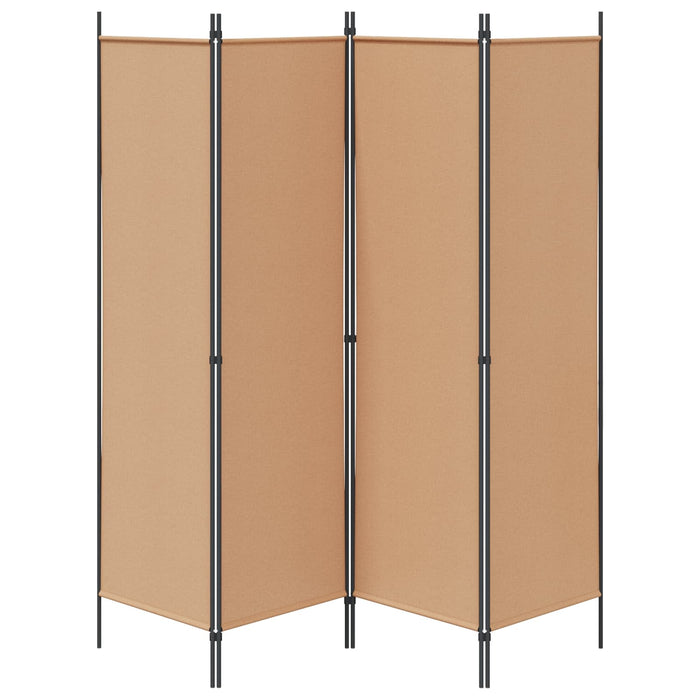 Separator de Cameră cu 4 Panouri Bej 200 x 180 cm Țesătură WALTI