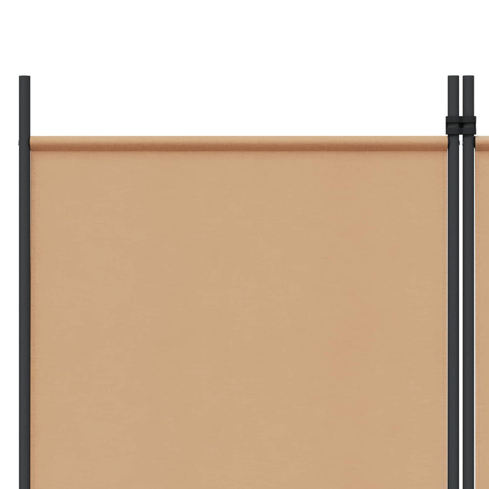 Separator de cameră cu 5 panouri Bej 250 x 180 cm Țesătură WALTI