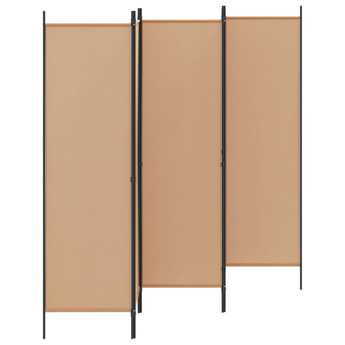 Separator de cameră cu 5 panouri Bej 250 x 180 cm Țesătură WALTI
