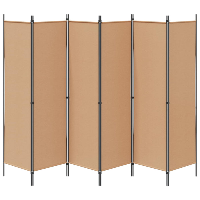 Paravan cu 6 panouri Bej 300 x 180 cm Țesătură WALTI
