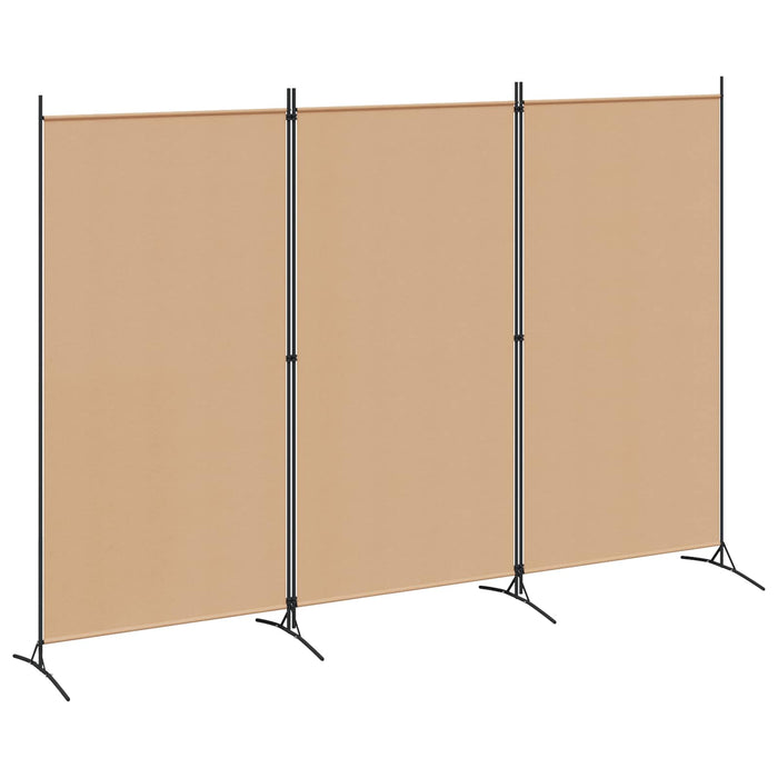 Paravan de camere cu 3 panouri Bej 260 x 180 cm Țesătură WALTI