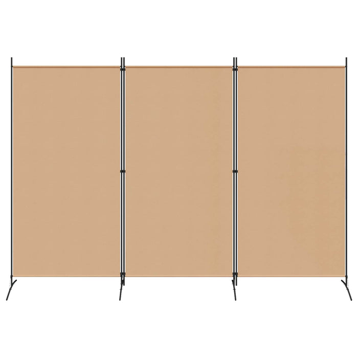 Paravan de camere cu 3 panouri Bej 260 x 180 cm Țesătură WALTI