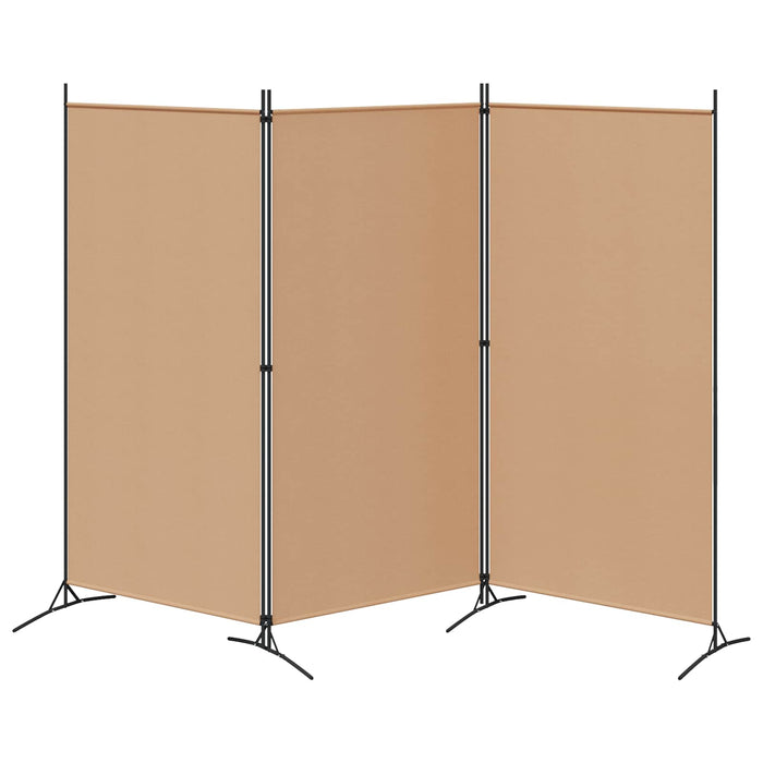Paravan de camere cu 3 panouri Bej 260 x 180 cm Țesătură WALTI