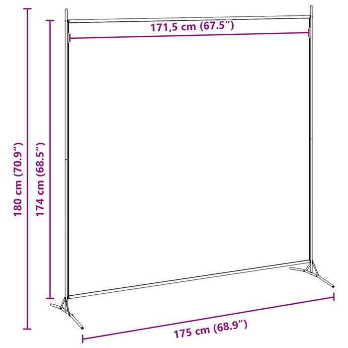 Separator pentru cameră cu un singur panou Bej 175 x 180 cm WALTI