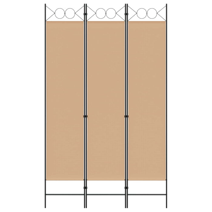 Paravan de camere cu 3 panouri Bej 120 x 200 cm Țesătură WALTI