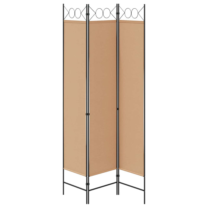 Paravan de camere cu 3 panouri Bej 120 x 200 cm Țesătură WALTI