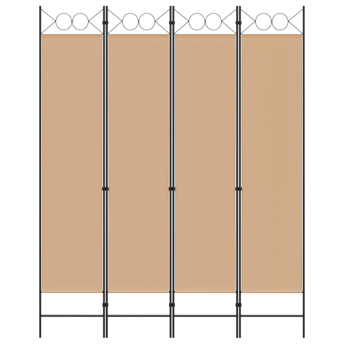 Separator de Cameră cu 4 Panouri Bej 160 x 200 cm Țesătură WALTI
