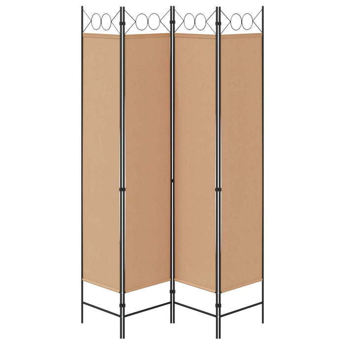 Separator de Cameră cu 4 Panouri Bej 160 x 200 cm Țesătură WALTI