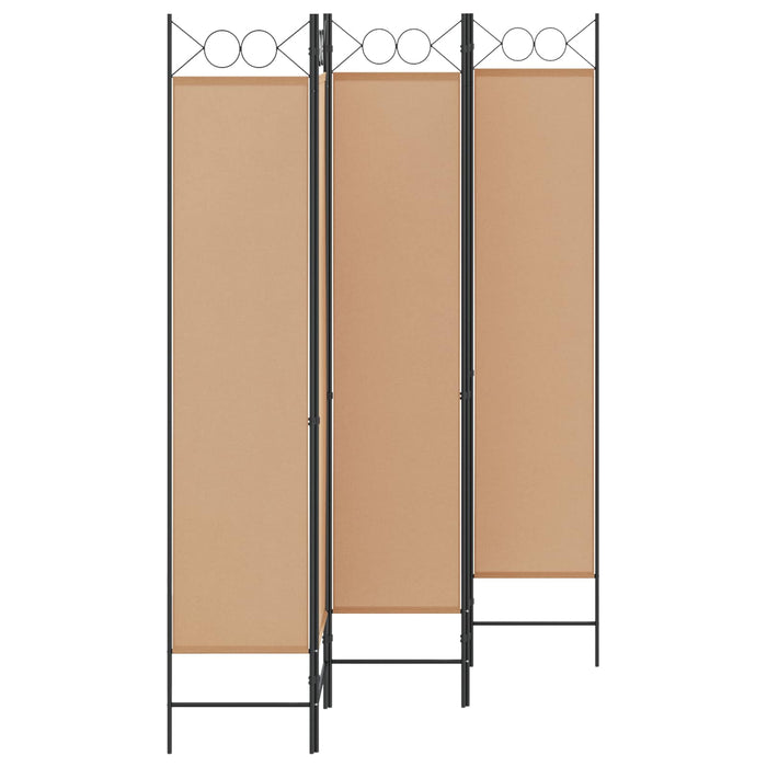 Separator de cameră cu 5 panouri Bej 200 x 200 cm Țesătură WALTI