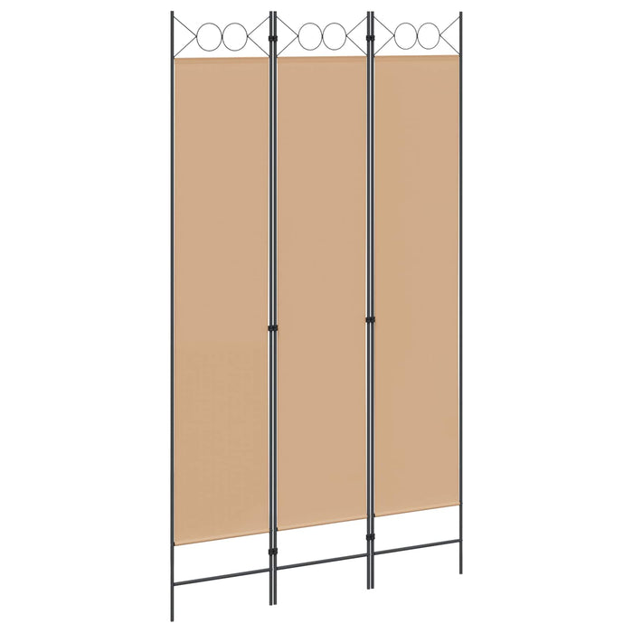 Paravan de camere cu 3 panouri Bej 120 x 220 cm Țesătură WALTI