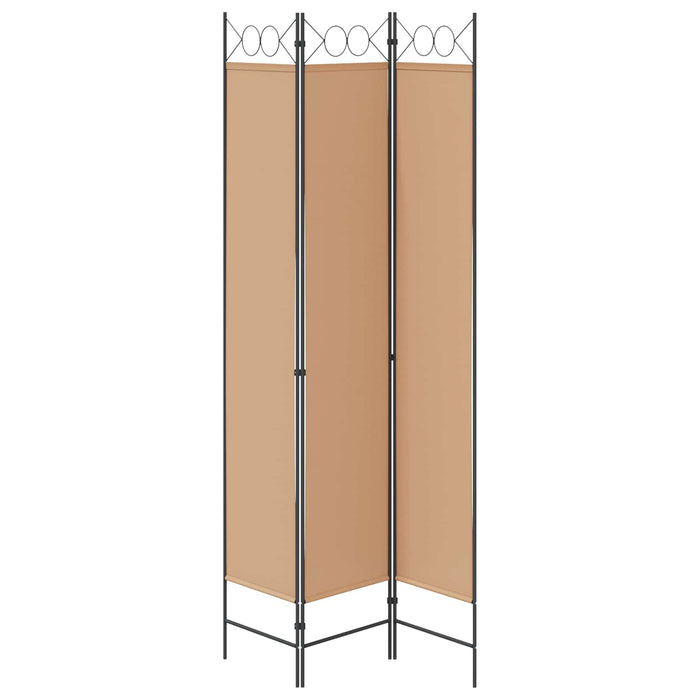 Paravan de camere cu 3 panouri Bej 120 x 220 cm Țesătură WALTI