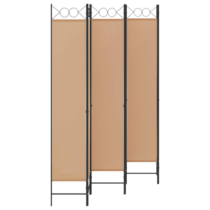 Paravan cu 6 panouri Bej 240 x 220 cm Țesătură WALTI