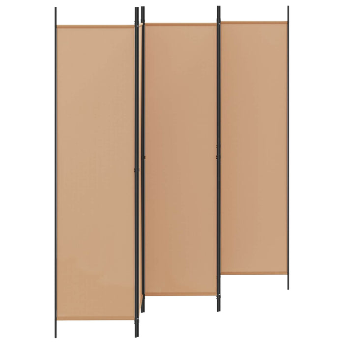Separator de cameră cu 5 panouri Bej 250 x 200 cm Țesătură WALTI