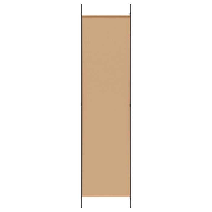 Separator de cameră cu 5 panouri Bej 250 x 200 cm Țesătură WALTI