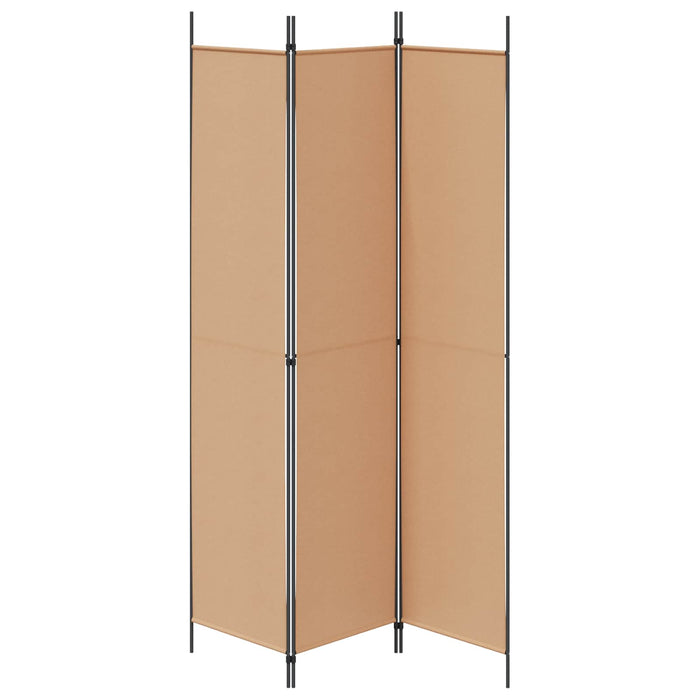 Paravan de camere cu 3 panouri Bej 150 x 220 cm Țesătură WALTI
