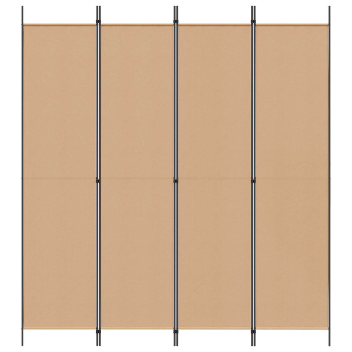 Separator de Cameră cu 4 Panouri Bej 200 x 220 cm Țesătură WALTI