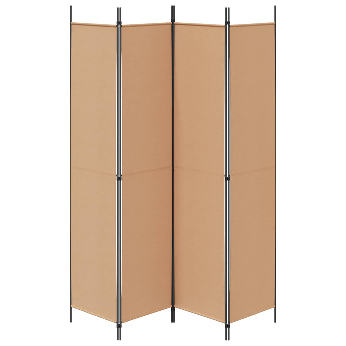 Separator de Cameră cu 4 Panouri Bej 200 x 220 cm Țesătură WALTI