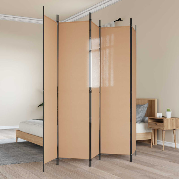 Separator de cameră cu 5 panouri Bej 250 x 220 cm Țesătură - WALTI WALTI