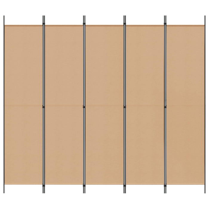 Separator de cameră cu 5 panouri Bej 250 x 220 cm Țesătură - WALTI WALTI