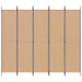 Separator de cameră cu 5 panouri Bej 250 x 220 cm Țesătură - WALTI WALTI