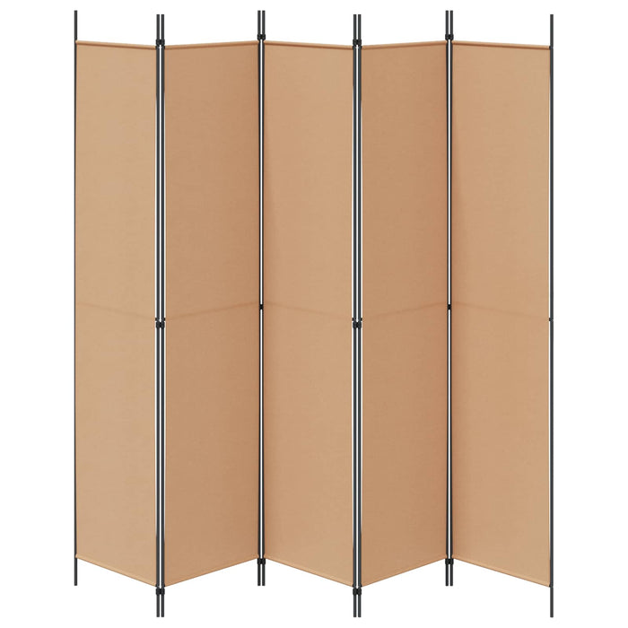 Separator de cameră cu 5 panouri Bej 250 x 220 cm Țesătură - WALTI WALTI