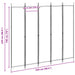 Separator de cameră cu 5 panouri Bej 250 x 220 cm Țesătură - WALTI WALTI