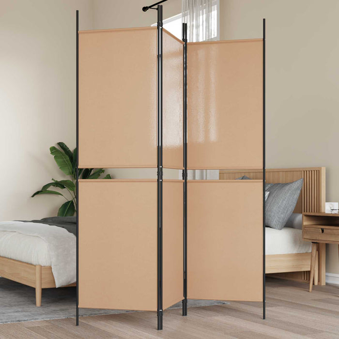 Separator de cameră cu 3 panouri Bej 150 x 180 cm Țesătură WALTI