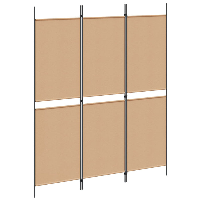 Separator de cameră cu 3 panouri Bej 150 x 180 cm Țesătură WALTI