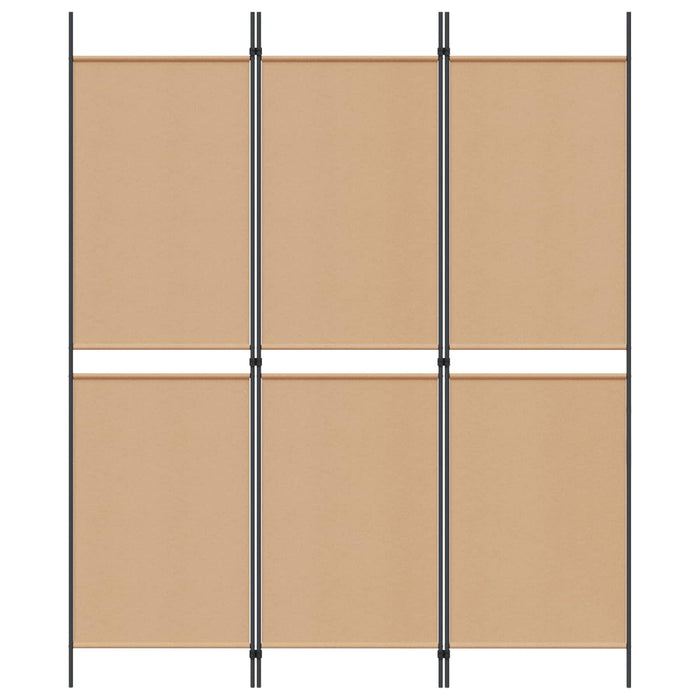 Separator de cameră cu 3 panouri Bej 150 x 180 cm Țesătură WALTI