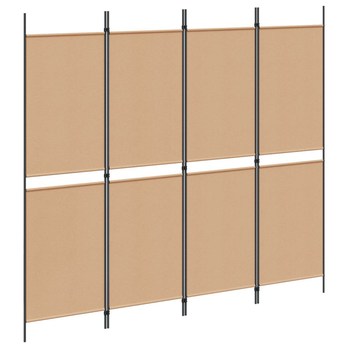 Separator de cameră cu 4 panouri Bej 200 x 180 cm Țesătură WALTI
