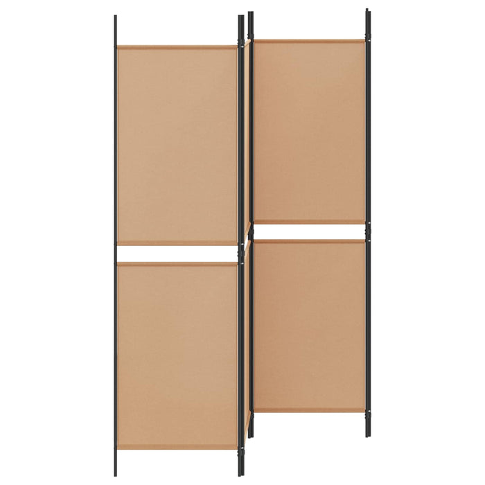 Separator de cameră cu 4 panouri Bej 200 x 180 cm Țesătură WALTI