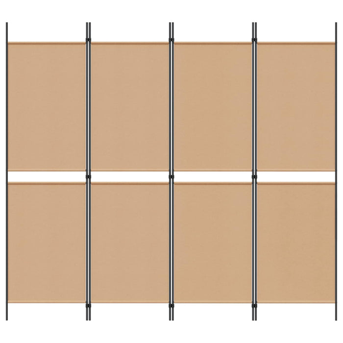 Separator de cameră cu 4 panouri Bej 200 x 180 cm Țesătură WALTI