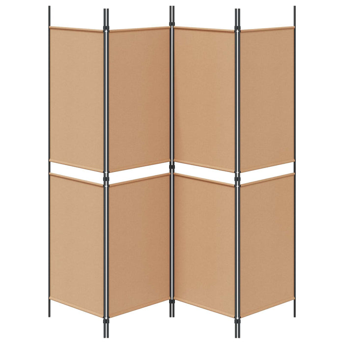Separator de cameră cu 4 panouri Bej 200 x 180 cm Țesătură WALTI