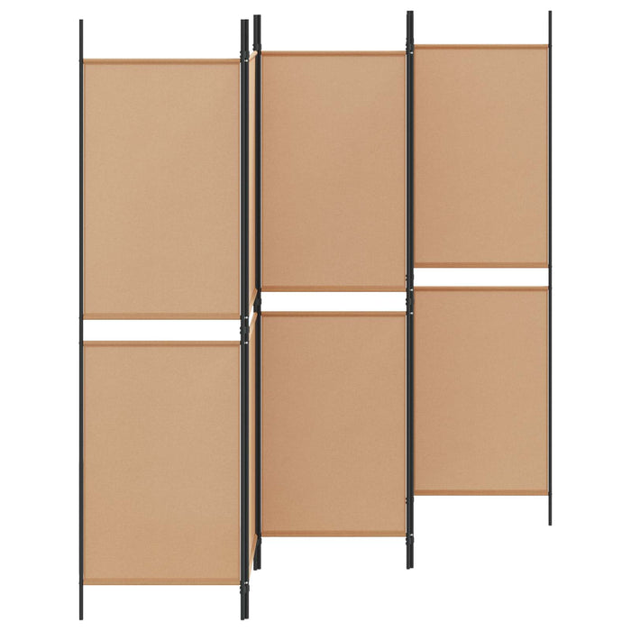 Separator de cameră cu 5 panouri Bej 250 x 180 cm Țesătură WALTI