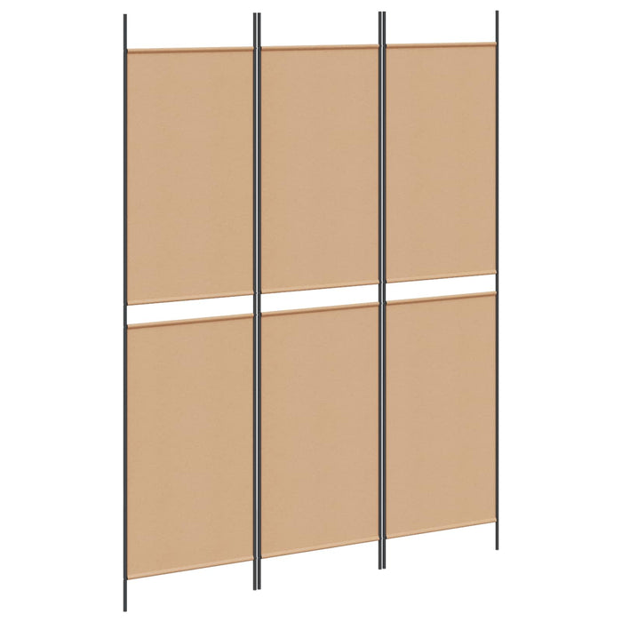 Paravan de camere cu 3 panouri Bej 150 x 200 cm Țesătură WALTI