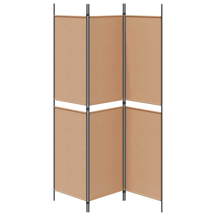 Paravan de camere cu 3 panouri Bej 150 x 200 cm Țesătură WALTI