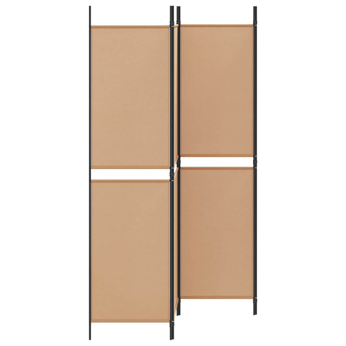 Separator de Cameră cu 4 Panouri Bej 200 x 200 cm Țesătură WALTI
