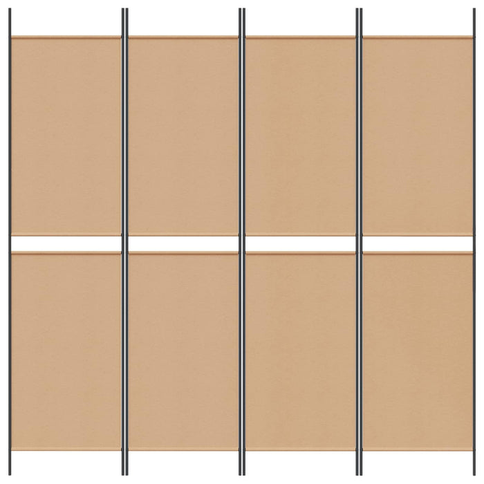 Separator de Cameră cu 4 Panouri Bej 200 x 200 cm Țesătură WALTI