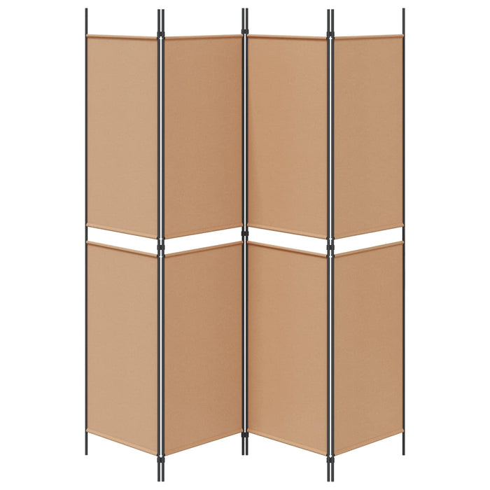 Separator de Cameră cu 4 Panouri Bej 200 x 200 cm Țesătură WALTI