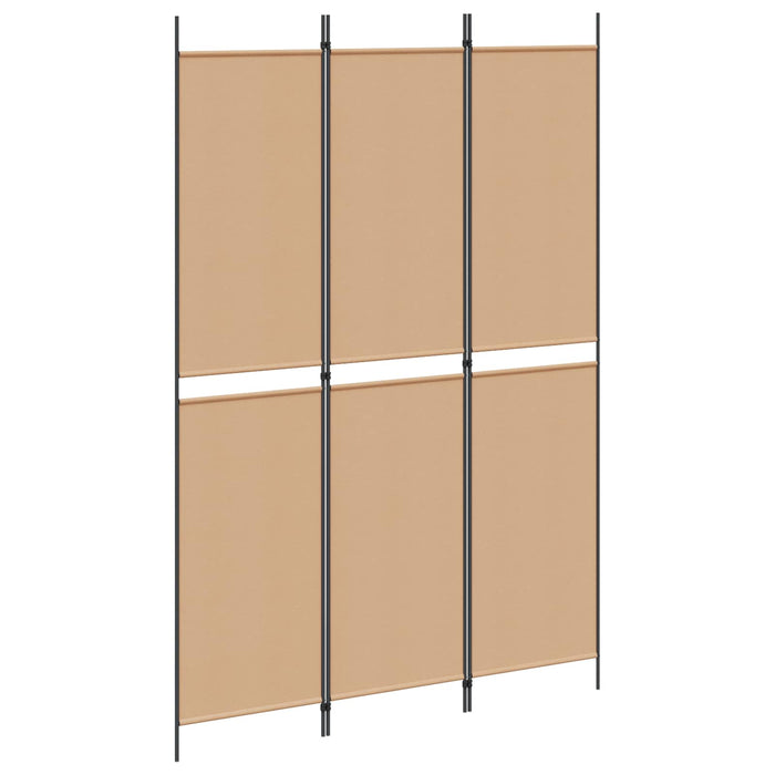 Paravan de camere cu 3 panouri Bej 150 x 220 cm Țesătură WALTI
