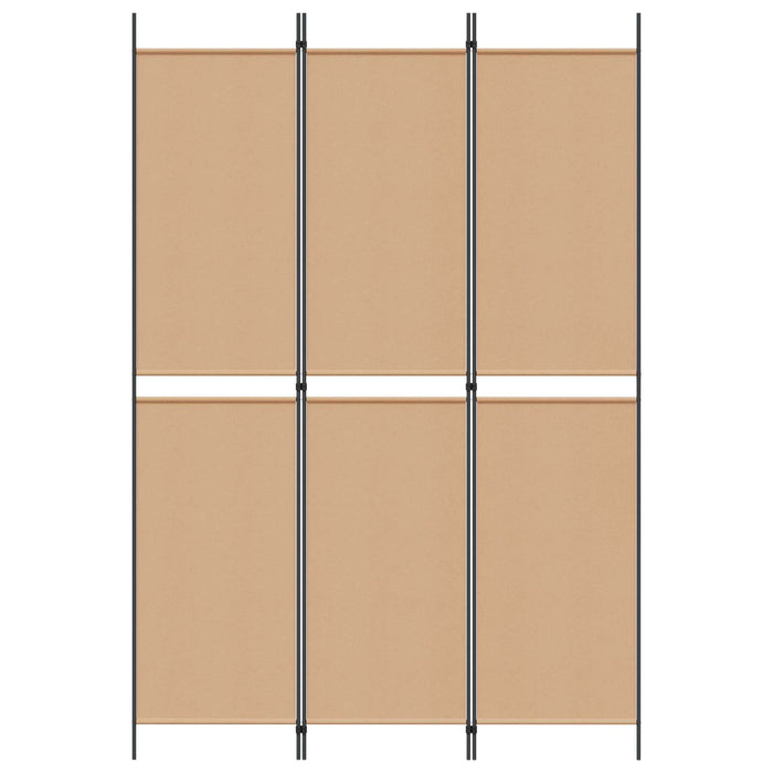 Paravan de camere cu 3 panouri Bej 150 x 220 cm Țesătură WALTI