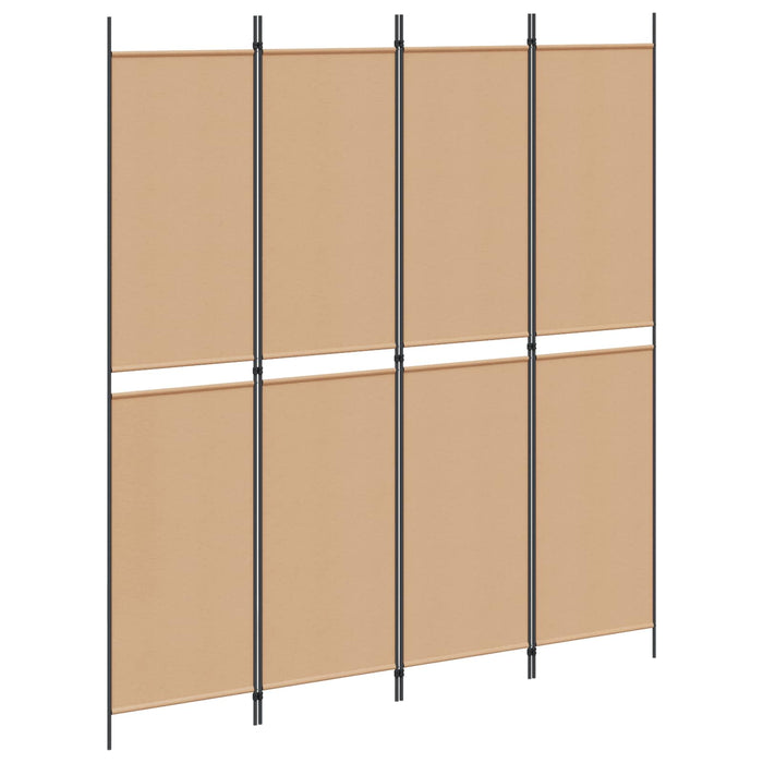 Separator de Cameră cu 4 Panouri Bej 200 x 220 cm Țesătură WALTI