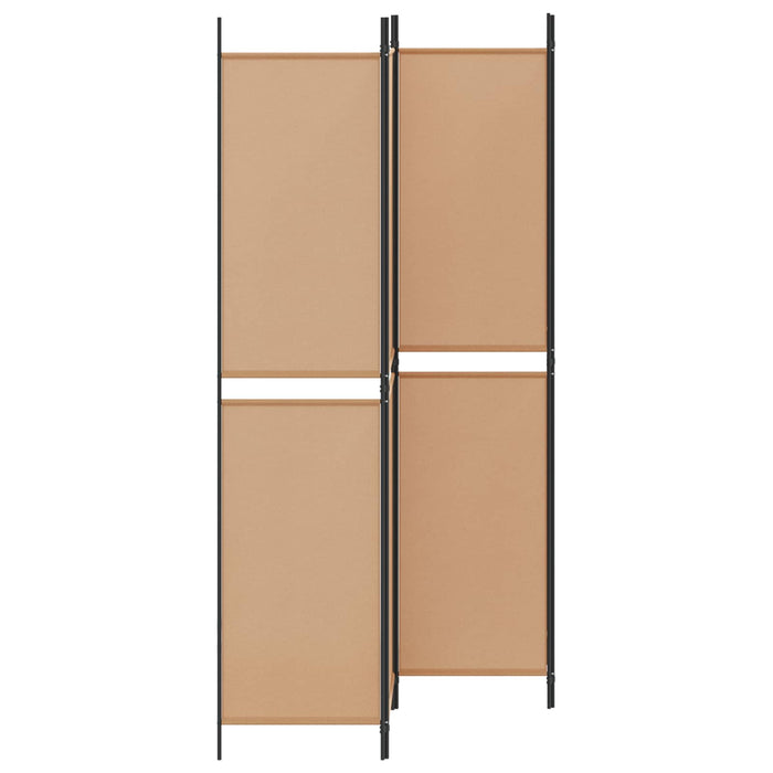 Separator de Cameră cu 4 Panouri Bej 200 x 220 cm Țesătură WALTI