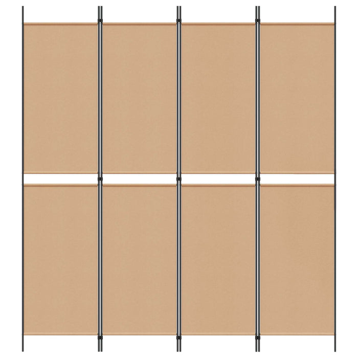 Separator de Cameră cu 4 Panouri Bej 200 x 220 cm Țesătură WALTI