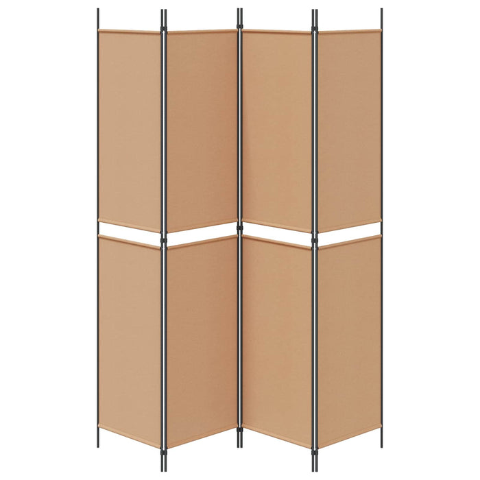 Separator de Cameră cu 4 Panouri Bej 200 x 220 cm Țesătură WALTI